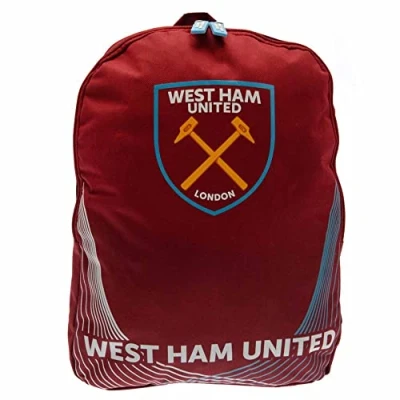 Image of Official West Ham United Football Crest Rucksack for School or Work, Utd Backpack, Bag