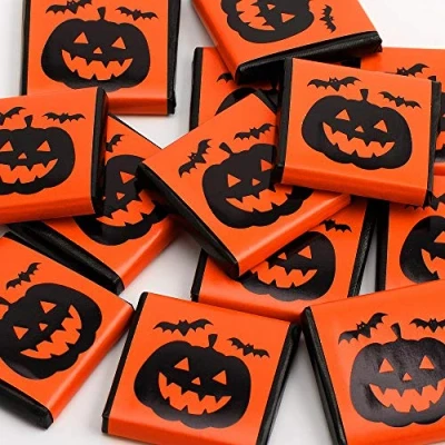 Image of Italian Options Halloween Pumpkin Trick or Treat Milk Chocolate Neapolitans, 25 Chocolates, Orange