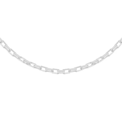 Image of Tuscany Silver Women&#039;s Sterling 4mm Rectangle Belcher Chain 46cm/18&quot;