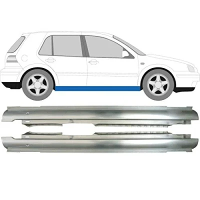 Image of Door Full Sill Repair Panels/SET of 2 / Replacements for Volkswagen Golf 4 &amp; Bora 5 doors 1997 2004 Unpainted hq steel/For both sides the car/Fix rust on your car!