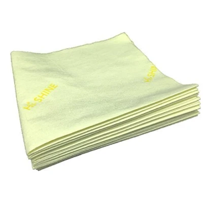 Image of Hi Shine 10 Next Generation Microfibre Cloth 40x40cm Chemical Free Cleaning for Glass, Glasses, Stainless Steel, Shiny Surfaces, Window Cloths Glass Yellow