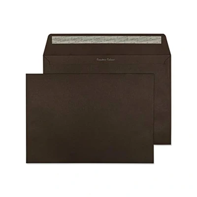 Image of Blake Creative Colour C4 229 x 324 mm 120 gsm Peel &amp; Seal Wallet Envelopes (426) Bitter Chocolate Pack of 250