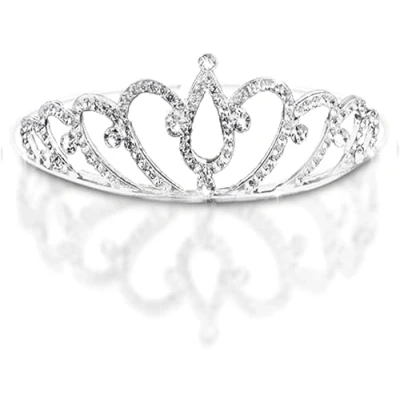 Image of Headbands Crystal Wedding Bridal Girls Headband Princess Rhinestone Tiara Crown Children Prom Birthday Pegeant for Headdress Floral Flower Garland Party S3