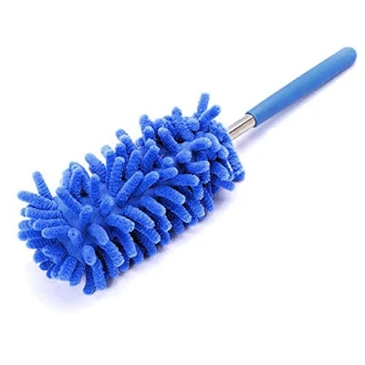 Image of T&amp;F telescopic duster, extendable handle, microfibre scratch free dust wiper.