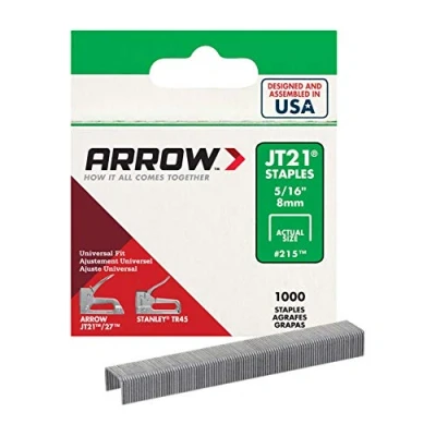 Image of Arrow 215 Staples 8mm 5/16&quot; Pack of 1000