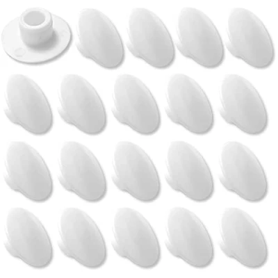 Image of cyclingcolors 20x Screw Cover Cap M6 White Plastic Hexagon Allen Head Hole Socket Hex Protector Furniture Screws caps