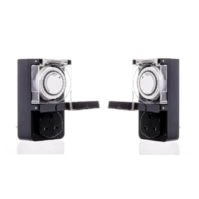 Image of Team Controls 24 Hour Segment Timer Switch With Cover Energy Saver Plug Standard Size in Socket Set 240v 3 Pin Programmable Time Controller Pair (2 Units Supplied)
