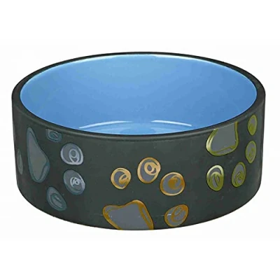 Image of Trixie Jimmy Ceramic Dog Bowl, Assorted Colors, 20 cm, Design may vary