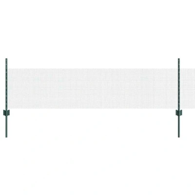 Image of vidaXL Welded Wire Fence with 22 U Posts Green 0.5x50 m Steel