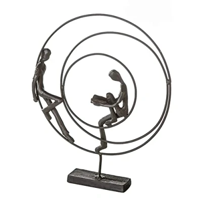 Image of Casablanca modernes Design Sculpture, Iron, Brown, Höhe 24,5 cm