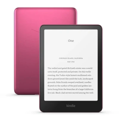 Image of Certified Refurbished Amazon Kindle Paperwhite Signature Edition (32 GB) Our fastest with an auto adjusting front light, wireless charging and weeks of battery life Metallic Raspberry
