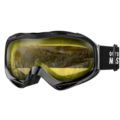Image of OutdoorMaster OTG Ski Goggles Over Glasses Ski/Snowboard for Men, Women &amp; Youth 100% UV Protection (VLT 84%)