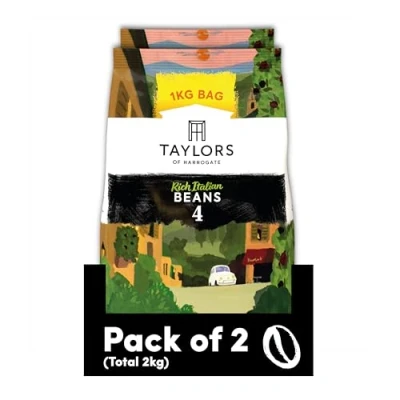 Image of Taylors of Harrogate Rich Italian Coffee Beans, 1 kg (Pack 2 Total 2kg)
