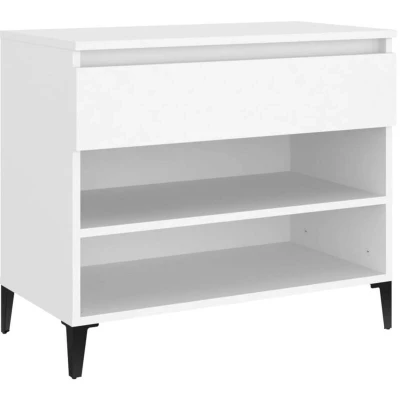 Image of vidaXL Shoe Cabinet White 70x36x60 cm Engineered Wood