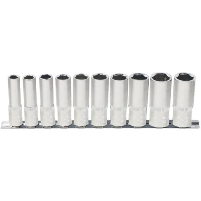 Image of KS Tools 917.0615 1/2&quot; CLASSIC Hexagonal socket set, deep, 10 pcs 19mm