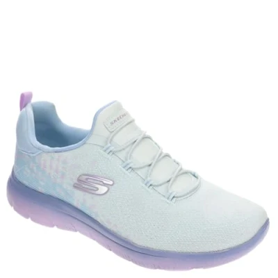 Image of Skechers Summits Womens Blue Vegan Trainer Size 5 UK