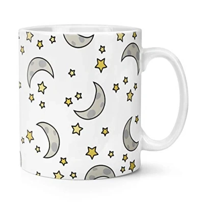 Image of Moon Stars Pattern 10oz Mug Cup