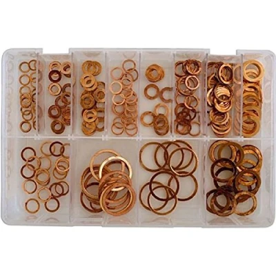 Image of Connect 31870 Assorted Copper Sealing Washers Imperial Box 225pc