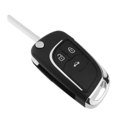 Image of ECSiNG Car 3 Button Folding Remote Key Shell Auto Cover Compatible with Vauxhall Opel Astra J Insignia Mokka Fob Case