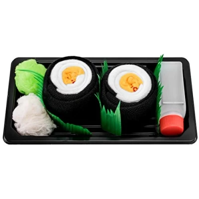 Image of Rainbow Socks Woman Man Sushi Box Oshinko Maki 1 Pair Size 4 7
