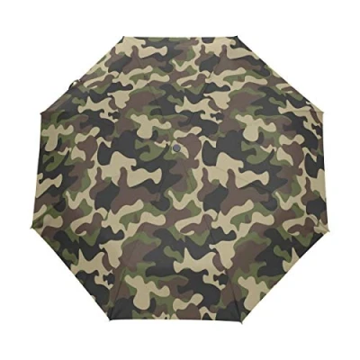 Image of HMZXZ RXYY Camo Camouflage Texure Folds Auto Open Close Umbrella for Women Men Boys Girls Windproof Compact Travel Lightweight Rain