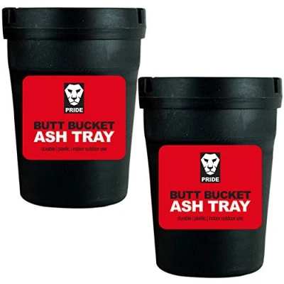 Image of 2X Cigarette Butt Ashtray Bucket Self Extinguishing Bin Tray Ideal for Vehicle or Outdoor Table