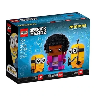 Image of LEGO Minions Brickheadz Belle Bottom, Kevin and Bob Set 40421