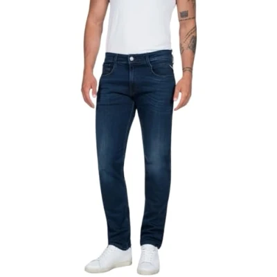 Image of REPLAY Men&#039;s Anbass Powerstretch Denim Jeans, Blau (0074 Blue), 27W / 30L