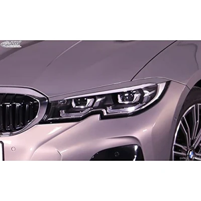 Image of RDX Racedesign RDSB163 Head light spoilers compatible with BMW 3 Series G20/G21 Sedan/Touring 2019 (ABS), Unpainted