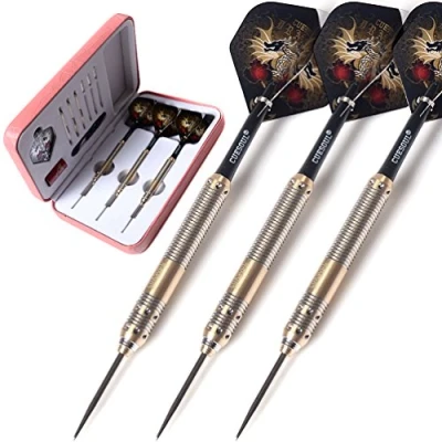 Image of CUESOUL Dragon Deluxe Brass Steel Tip Darts Pack,21 Grams F2302 L
