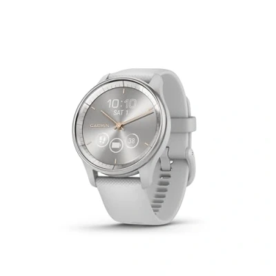 Image of Garmin [Renewed vívomove Trend, Stylish Hybrid Smartwatch with Health and Fitness functions, Dynamic Watch Hands, Touchscreen Display up to 5 days battery life, Mist Gray, (Renewed)