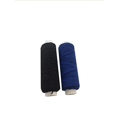 Image of Shirring Shearing Elastic Thread, 20 Meter Each Colour Per Spool, Pack of 2 X 20m Spools, Sewing, Haberdashery, Craft, Smocking, Gathering, (Black &amp; Royal), 30 Colours Available