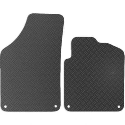 Image of Carsio Rubber Car Mats For Peugeot RCZ 2010 2015 Tailored Fit Floor Mat Set Complete Accessory Black Custom Fitted All Weather &amp; Heavy Duty, Anti Slip Backing with Clips