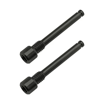 Image of 2PCS M4 Titanium Bolts for Bicycle Disc Brake Pad Threaded Pin Inserts Screw Axle Hydraulic Disk Caliper Black
