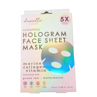 Image of Hologram Sheet Face Mask Marine Collagen Vitam C 5 Pack Danielle Creation