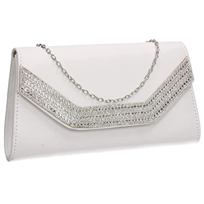 Image of SwankySwans Women&#039;s Harper Clutch Bag, White