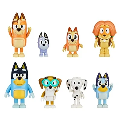 Image of Bluey 17199 Family And Friends Figure 8 Pack, Multicolor, 2.5 3 Inch