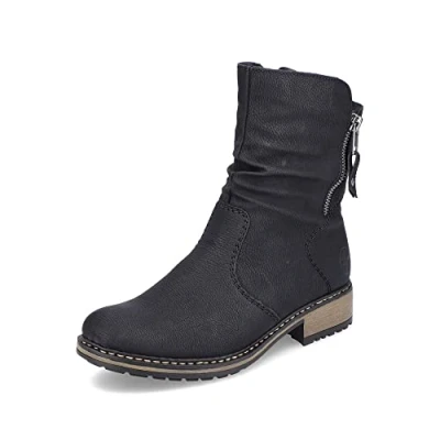 Image of Rieker Women Ankle Boots Z6892, Ladies Bootees,Low Boots,Boot,Half Boot,Transition Shoe,Winter Shoe,Lined,Black (Schwarz / 00),36 EU 3.5 UK