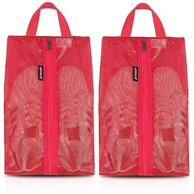 Image of Prezon Travel Shoe Bags, Water Resistant TPU Mesh, Sturdy YKK Zipper, Shoes Storage Bag, Packing Organizer, Unisex Pouch for or Home