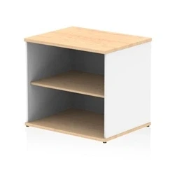 Image of Impulse 600mm Deep Desk High Bookcase Maple and White