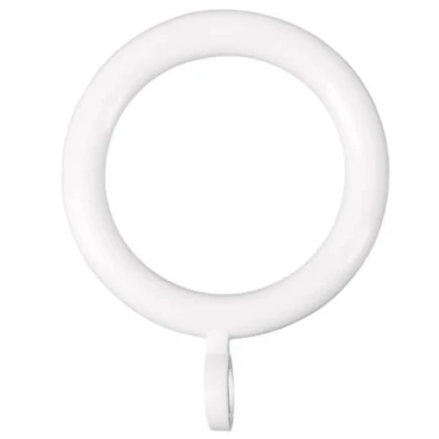 Image of 20x Small White 28mm Curtain Rod Rings, Fits 25mm Pole/Rail