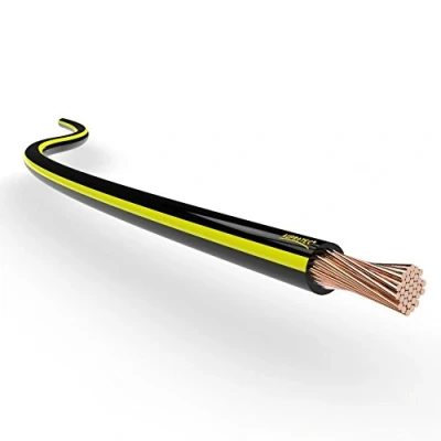 Image of Automotive Wire 1.50 mm² Thin Wall Cable length 5m or 10m choice: (10m metre (AWG 16) copper wire, black yellow)