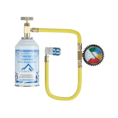 Image of Car Aircon Air Con Conditioning Top up Topup Recharge Refill Regas DIY Gas Kit