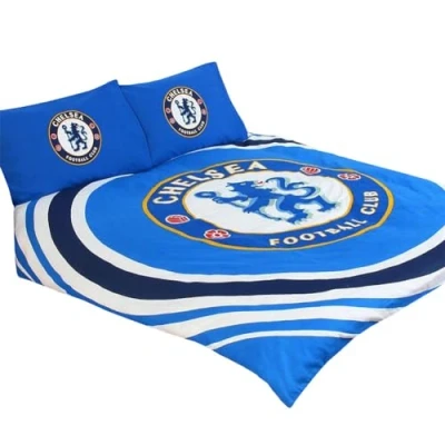 Image of Chelsea FC Pulse Reversible Double Duvet Quilt Cover and 2 x Pillowcases Set