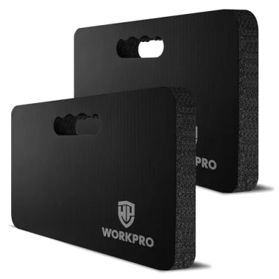 Image of WORKPRO Kneeling Pad 2 Pack, Large and Thick Garden Kneeler, Soft Foam Cushioning Waterproof Knee for Gardening, Baby Bath, Yoga, Praying Exercise