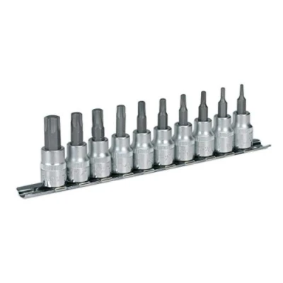 Image of Sealey Premier TRX Star* Socket Bit Set 10pc, 3/8&quot;Sq Drive