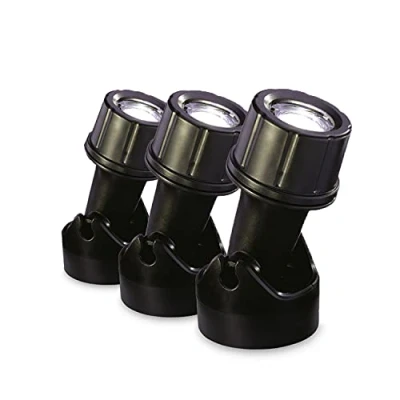 Image of Blagdon Ultra Bright Economical LED Pond and Garden Lights, Fully Submersible, Waterproof, 1 Watt (3 Lights), with Transformer, Cables Fixings, Black
