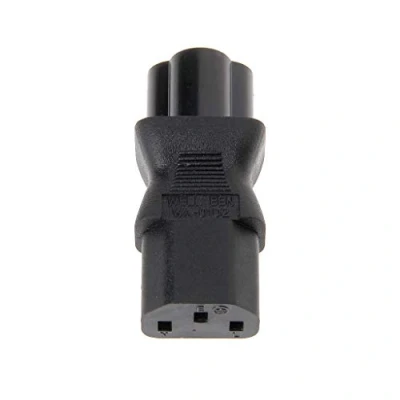 Image of GH IEC 320 C13 Female to C6 Male 3 Pin Cloverleaf Plug Converter AC Power Adapter