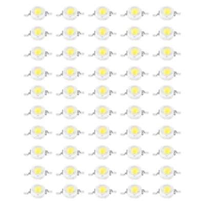 Image of Garosa 100 Pcs High Power LED Chip, 1W Super Bright SMD Light Emitter Components DIY Emitting Diode Fixtures for Floodlight Spotlight