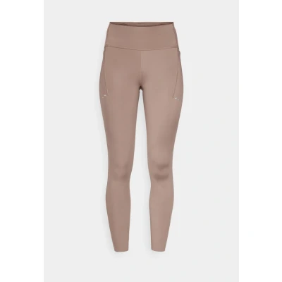 Image of Nike Performance Swift 7/8 Leggings, Women&#039;s, Size: XS, Mink brown/reflective silver